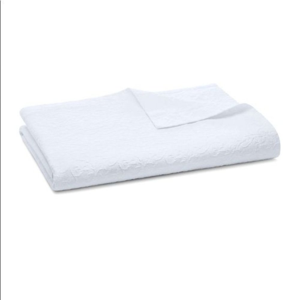 $700 Value SFERRA Adelli Coverlet, Full/Queen. Color: Tin